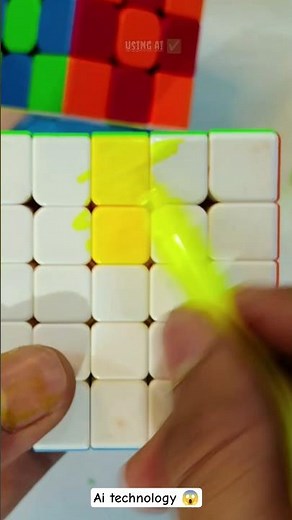5by5 cube solve by using ai 😱 l ai technology l #cube #shortclips #video