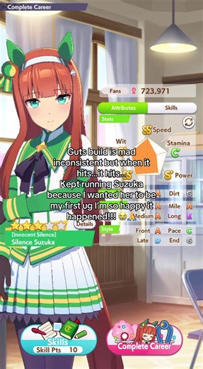 Haven’t even reached ss yet and somehow got ug as my new record 😭 Suzuka you are the goat… #umamusumeprettyderby #fyp