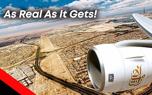 [4K/60FPS]逼真体验：微软模拟飞行2023，阿联酋航空装有劳斯莱斯发动机的777-300起飞！