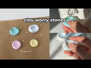 making clay worry stones ✨ (frog, seal, easy diy)