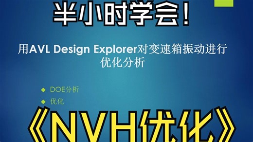 半小时学会NVH优化