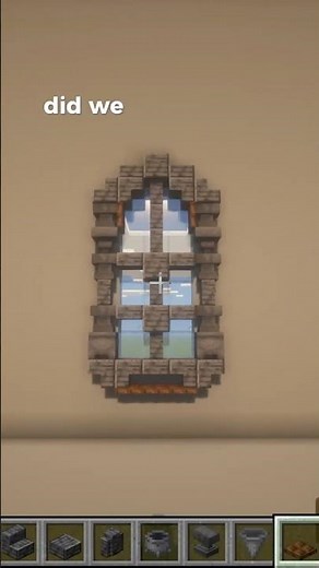 Gothic Window Design (Tutorial) #minecraft #minecraftdesign #minecrafttutorial #mcyt