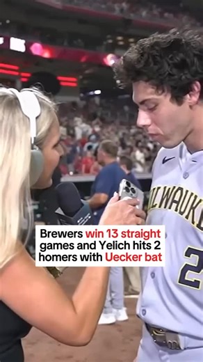 Heidi Watney on Instagram: "13 STRAIGHT FOR THE BREWERS! Plus 2 homers for @christianyelich with a little #UeckerMagic 🪄⚾️ #Brewers #BrewCrew #MLB #FridayNightBaseball on @appletv"