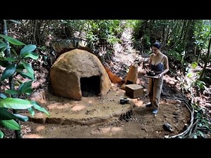 Building a Mud House in the Forest From Scratch | Dome Shelter Full Build
