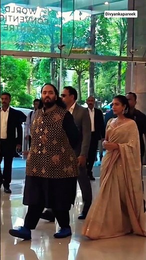 Anant Ambani & Radhika Merchant arrive at Supriya Sule’s daughter’s wedding reception❤️ #viralshorts