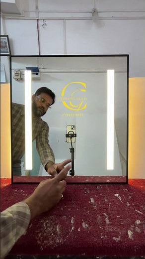 Luminary Edge — Black Back-Painted LED Mirror