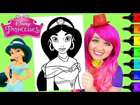 Coloring Princess Jasmine Aladdin Disney Coloring Page Prismacolor Markers | KiMMi THE CLOWN
