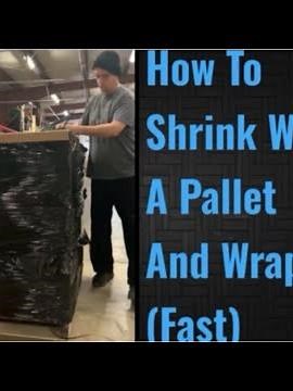 How To Shrink Wrap and Strap A Pallet (Fast)