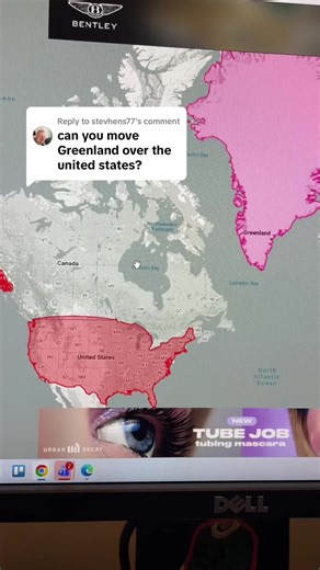 Replying to @stevhens77 Greenland comparison comin’ atchya!! Thetruesize.com #mercatorprojection #greenland #maps