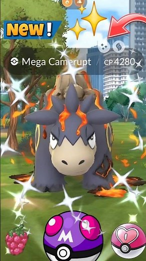 Let,s Go✨️Shiny Mega Camerupt Raid in Pokemon Go