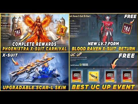 🔴 Next X-SUIT Complete Rewards 3D Look ✅| Blood Raven X-SUIT Return Lv.7 🔥 | Upgradable SCAR-L Skin🤩