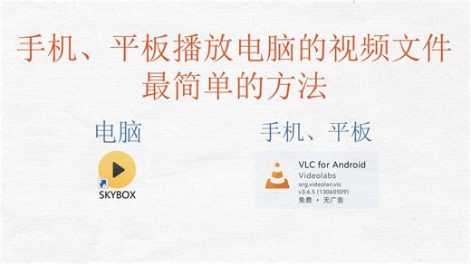 【最简单】手机平板播放电脑的视频文件，最简单的方法