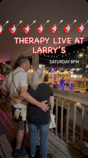 Got any weekend plans??? 😎🍻 Maybe you need a little beach therapy 😉🌴 THERAPY IS BACK LIVE – SATURDAY NIGHT @ 8:00PM! 🎵🎤🎸 🎶 Block Party at Larry’s 🎉😎 Come out, kick back, and vibe with us to some good tunes under the stars. 🌟 LIVE MUSIC. GOOD FOOD. COLD DRINKS. EVEN BETTER VIBES. 🌟 ✅ Bring a lawn chair 🪑 ✅ Full menu available ALL NIGHT 🥳 🚫 No outside food or drinks, please! Arrive early – grab some grub, sip something cold, and settle in for a night to remember. You might even end 