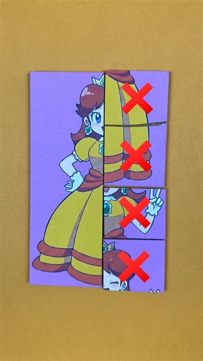 The Super Mario Galaxy Princess Daisy Cardboard Piece Correcting Game #supermario #game #diy