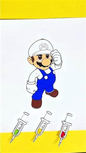 The Super Mario Galaxy Movie Paper Color Challenge Game #supermariogalaxy