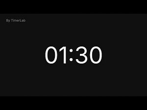 90 Second Countdown Timer | Clean Minimal Timer