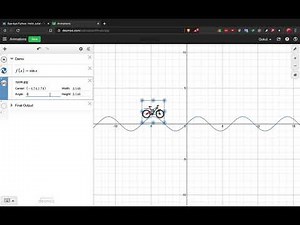 Riding Over A Sine Wave - Animations using Desmos