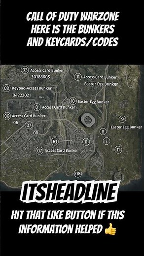 Call of Duty Warzone Bunker Locations & Keycards/Codes Needed. #callofduty #cod #warzone #verdansk