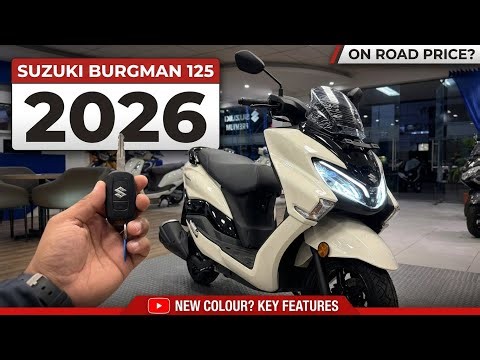 Suzuki Burgman 125 Street Base Variant 2026: Big Storage & External Fuel Cap - On road price ?