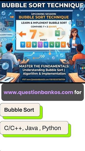 Live Session on Bubble Sort Using C/C++, Java and Python