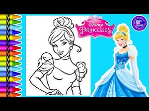 Coloring Cinderella Disney Princess Coloring Book Page | Crayola Crayons