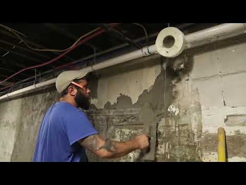 Interior Parging/ Drylok Paint/ Cove Base