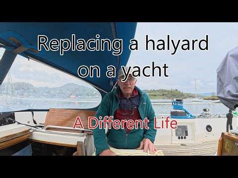 How to replace a halyard on a sailboat