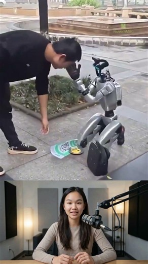 🤖💰 หุ่นยนต์ในจีนกำลัง "ขอทาน" ข้างถนน! มีจาน + คิวอาร์โค้ดให้สแกนโอนเงิน เทคโนโลยีล้ำจนต้องตกใจ 😱
