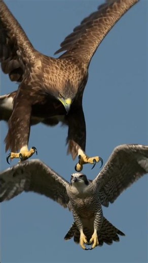 Wildlife Sky Clash: Golden Eagle vs Falcon/wildlife documentary 4k