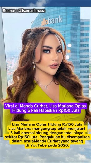 Viral Di Manda Curhat Lisa Mariana Oplas Hidung Rp 150 Juta #shorts #viral