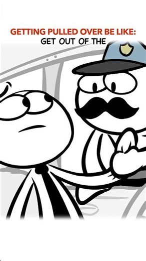 Pulled Over 😭 (Animation Meme) #shorts