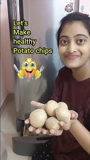 Guilt-Free!🤓Crispy & crunchy Healthy Potato Chips🤤in Minutes❌No Deep Frying!#5minutesrecipe#airfryer