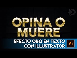 Efecto texto oro en illustrator