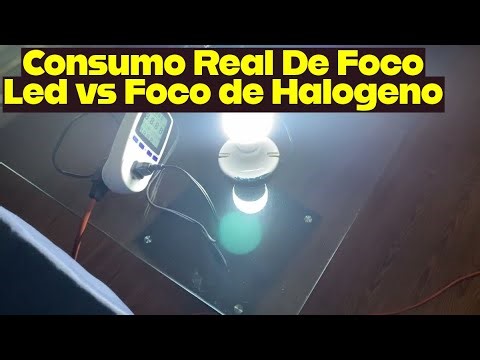 Prueba de Consumo De Foco Led vs Halógeno