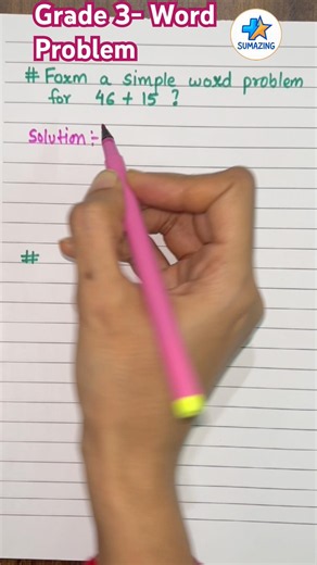 Can You Create the Word Problem? 🧠➕ | Addition Challenge for Kids! | Sumazing|shorts