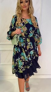 1.3K views · 62 reactions | Pret, marimi aici https://bit.ly/3NDCA0r Rochie midi eleganta in clos din voal cu imprimeu floral | Rochii Elegante | Facebook