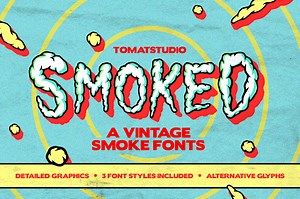 Vintage Smoked Fonts, a Font by tomatstudio