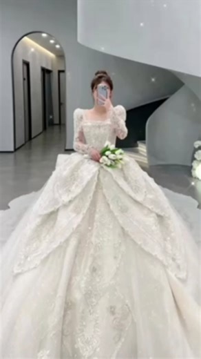 korean wading dress 👗🥻 kon sa cute hai jarur batana guys 💜👘 #cute look