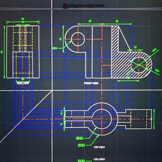 Engineering Drawing #engineering #engineeringdrawing