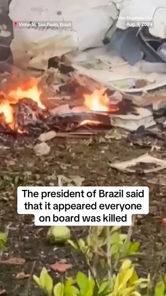 An airplane carrying dozens of people crashed in #Brazil, according to the airline operating the flight, Voepass Linhas Aéreas.