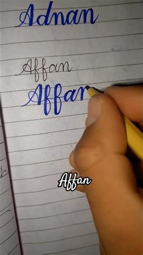 AffanName in Beautiful Cursive Writing ✍️ #___ #handwriting #calligraphy #namewriting