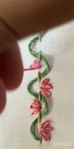 Beautiful flower pattern #embroidery #handembroidery #shorts #trending