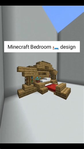 Minecraft Bedroom 🛏️ design easy design build tutorial #minecraft #shorts