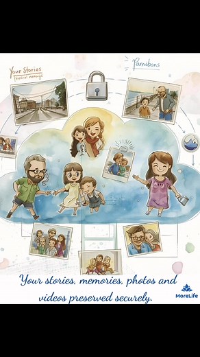 A digital legacy isn’t about technology — it’s about connection. It’s your voice, your memories, your story… safely preserved and delivered to the people you love most. For when words matter the most. 🌿 Create all of this, plus pre arrange occasion cards, guardian angels gifts and build your family tree for future generations to discover their past. 🎁 Visit us @ www.morelifeproject.com #DigitalLegacy #ModernMemories #MoreLifeProject #LegacyPlanning #PreserveYourStory | MoreLife Project