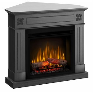 Semineu electric London Drept/Colt Ash Grey cu focar electric 3D Dimplex Optiflame XHD23 si sunet - eMAG.ro