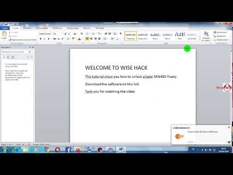 How to unlock alcatel MW40 freely