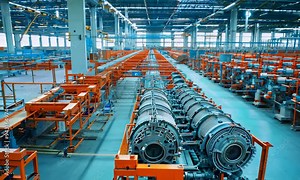 Video of High-tech industrial facility, cutting-edge equipment assembly, precision engineering and manufacturing, automation and technology innovation