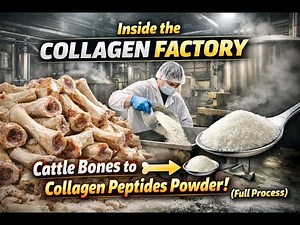 Inside the Collagen Factory: Cattle Bones to Collagen Peptides Powder! 🦴➡️🥄 (Full Process)