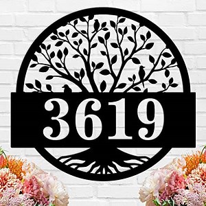 Personalized Address Sign Custom House Number Sign Address Numbers For Houses Metal Address Sign Address Plaques For House Numbers Outdoor Address Signs Housewarming Gift