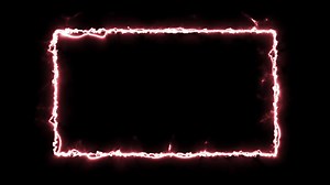 Download Animated Border Electric Red Transparent Background with Alpha for free
